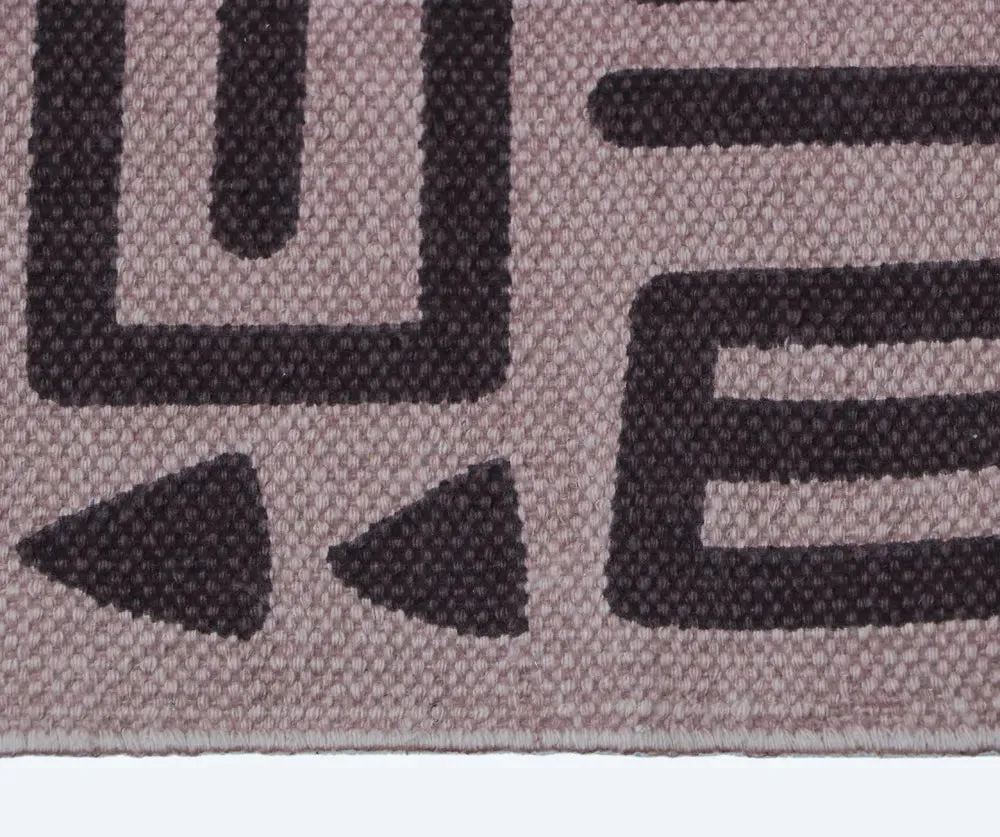 Lavender Tribal Art Cotton Weave Handmade Exercise Mat / Yoga Mat- 2x6 ft