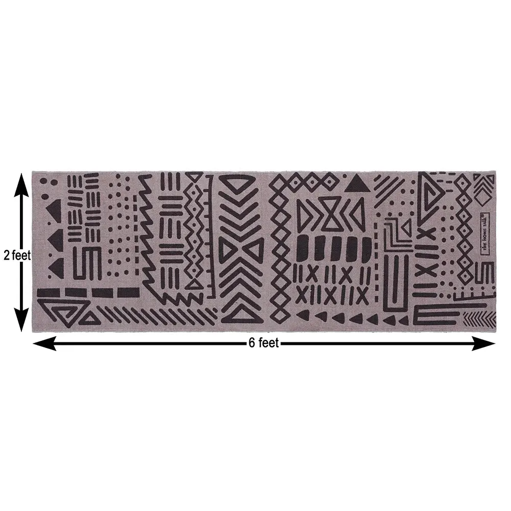 Lavender Tribal Art Cotton Weave Handmade Exercise Mat / Yoga Mat- 2x6 ft