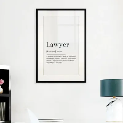 Lawyer Defination Framed Wall Art/ Lawyer Office Decor