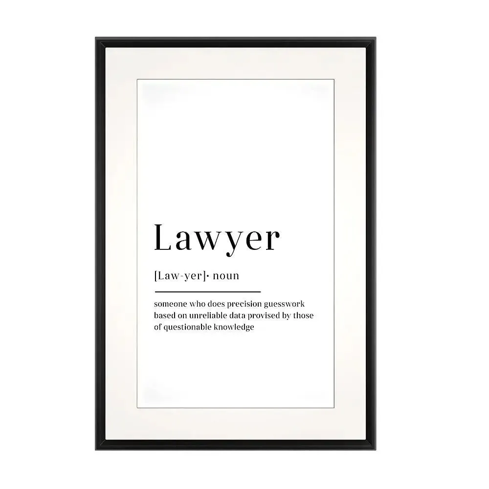 "Lawyer Meaning" Framed Wall Art/ Lawyer Office Decor