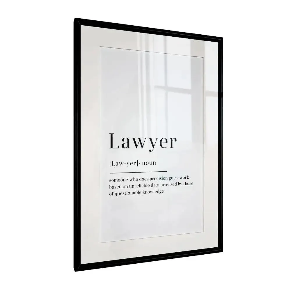 "Lawyer Meaning" Framed Wall Art/ Lawyer Office Decor