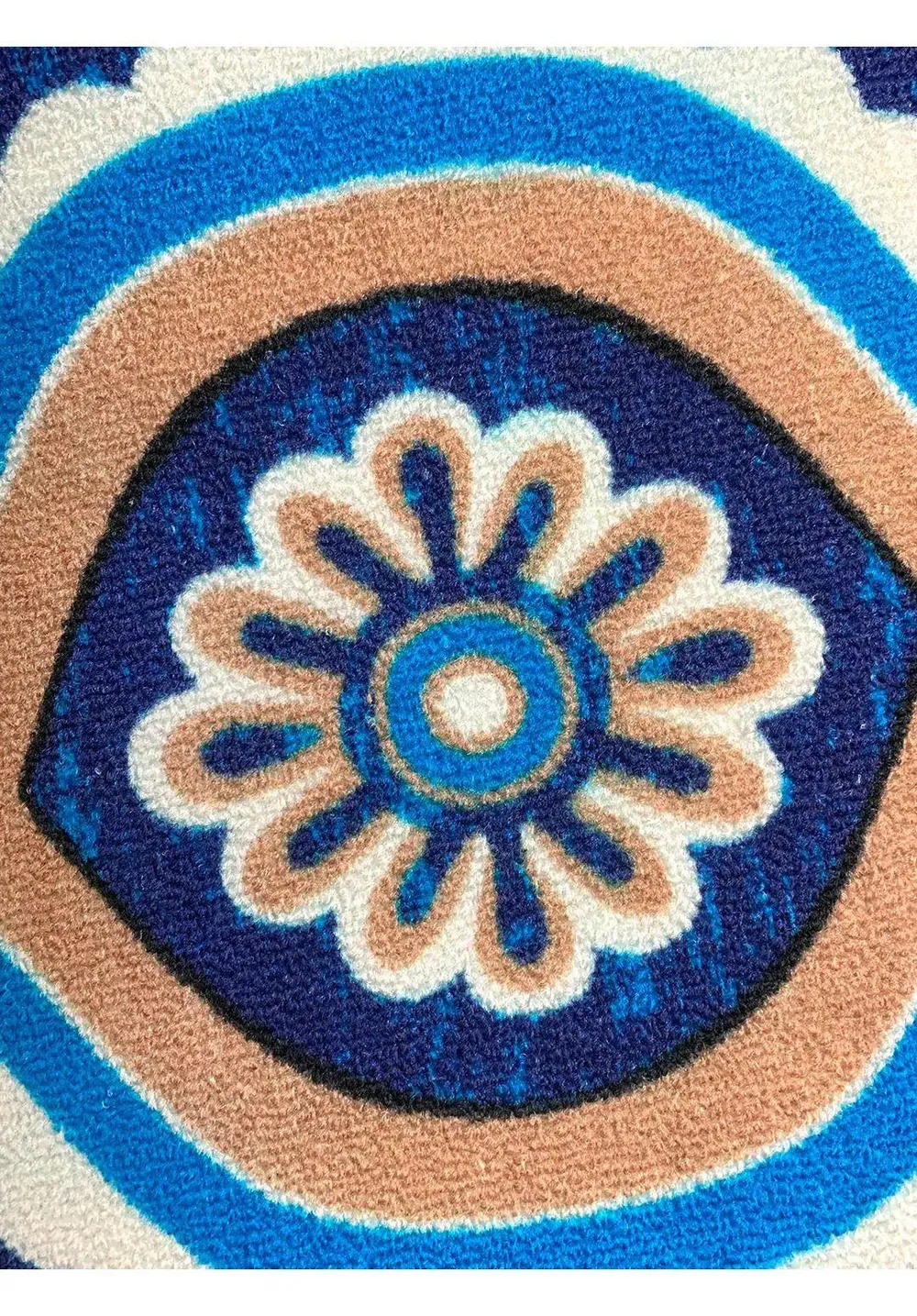 Layers Of Blue Moroccan Printed Premium Doormat (14 X 22 )Inches Single Piece
