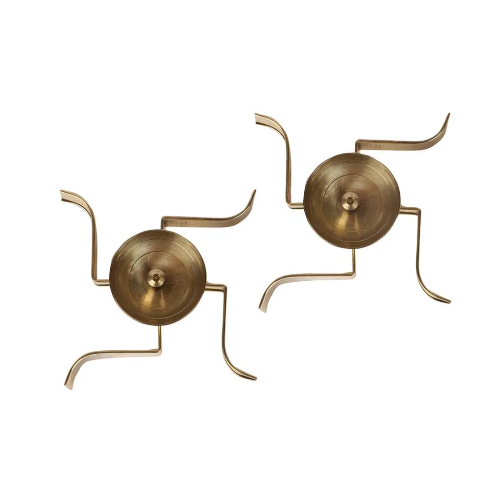 Laying Satiya Golden Crafted Diyas Set Of 2