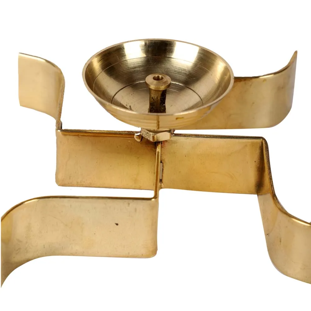 Laying Satiya Golden Crafted Diyas Set Of 2