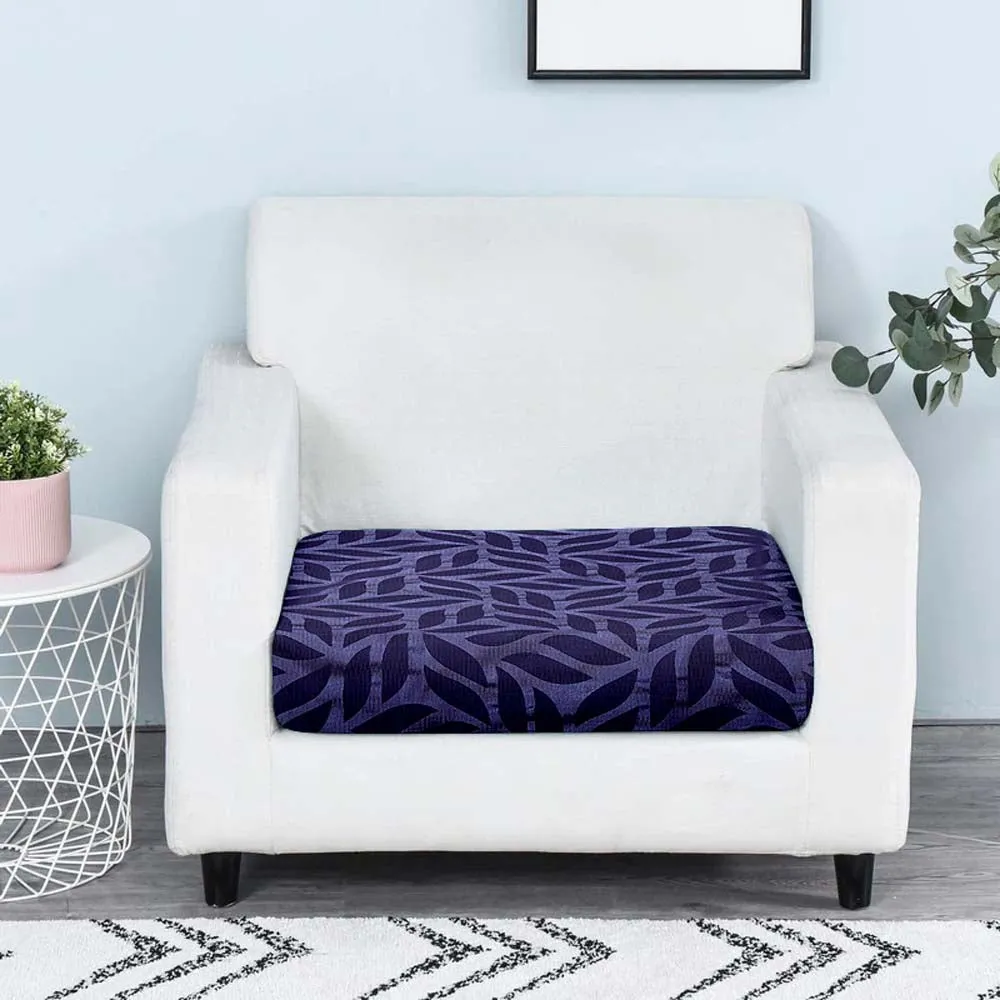 Leaf Abstract Strechable Purple Sofa Seat Cover Set Of 2/4/6/8 Pack of 2