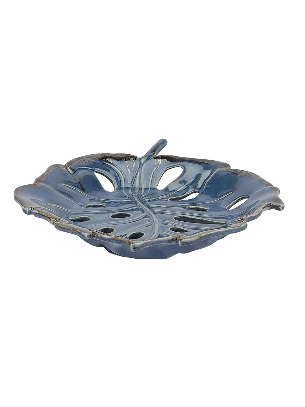 Leaf Cut Ceramic Fruit Platter