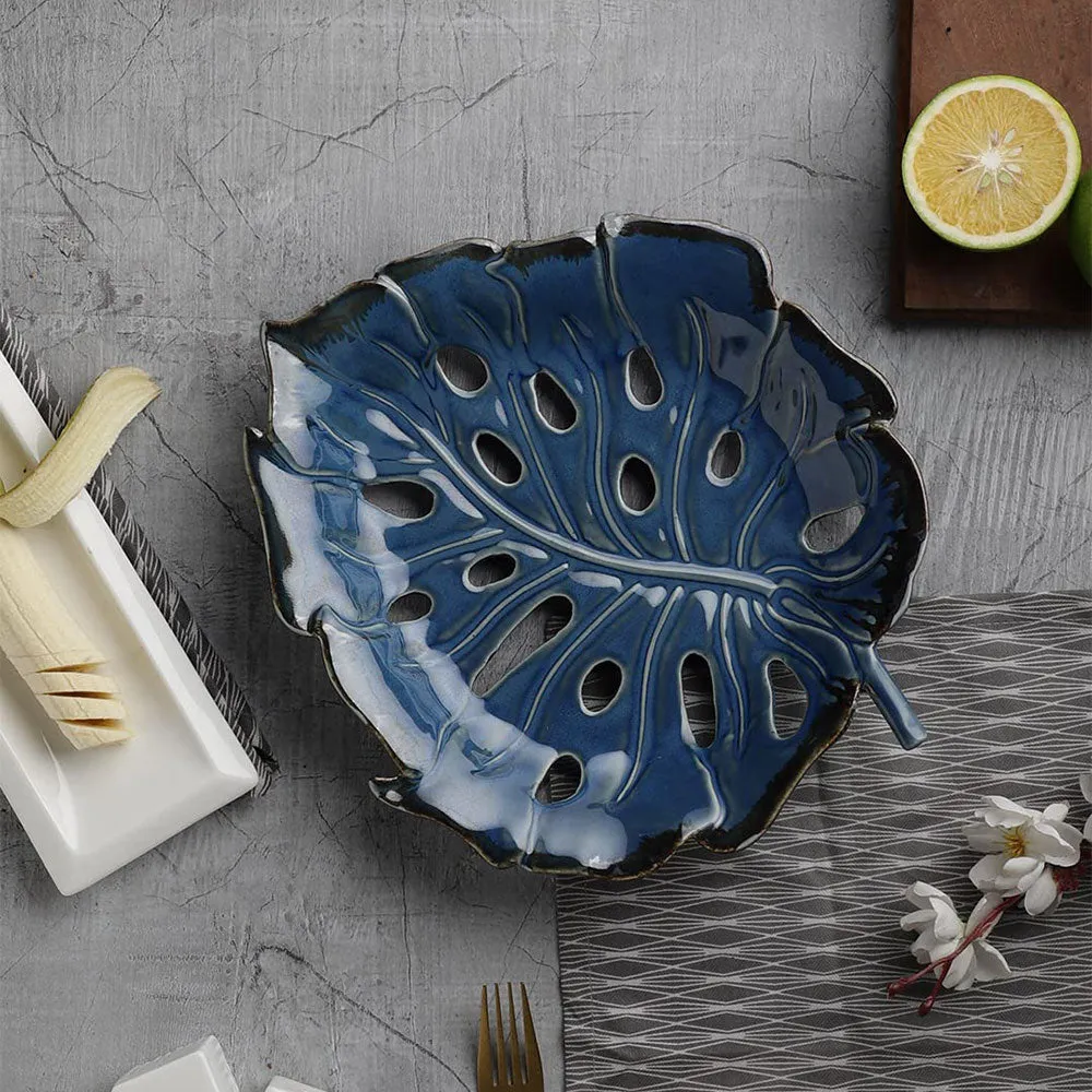 Leaf Cut Ceramic Fruit Platter