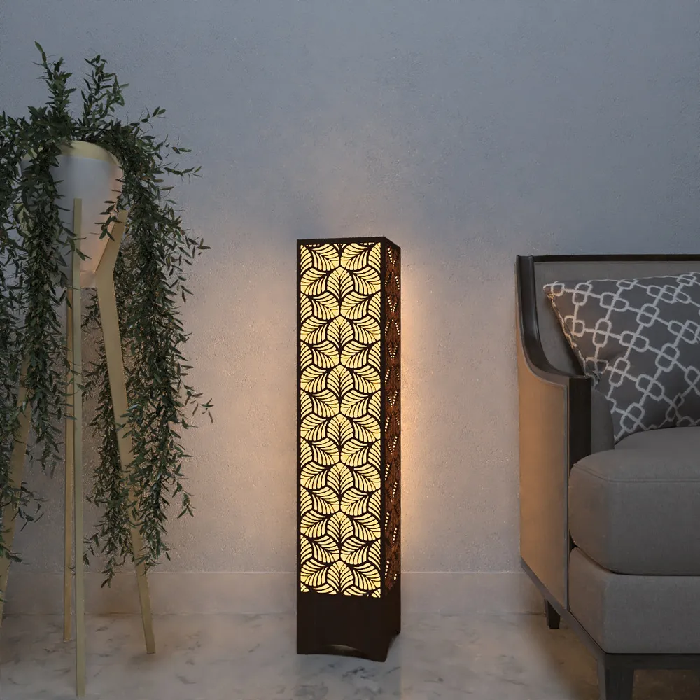 Leaf Design Wood Floor Lamp / Floor Light / Modern Lamp