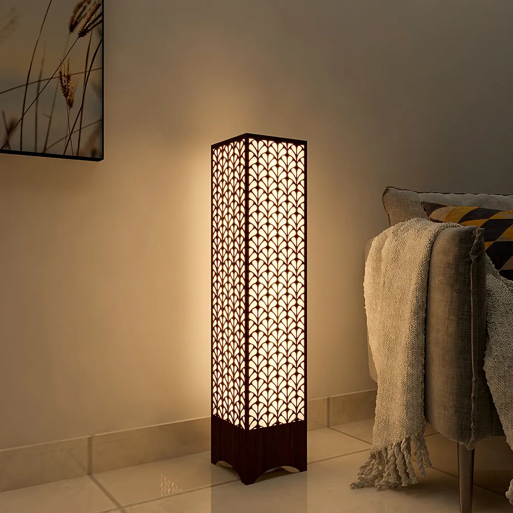 Leaf Design Wood Floor Lamp / Floor Light / Modern Lamp