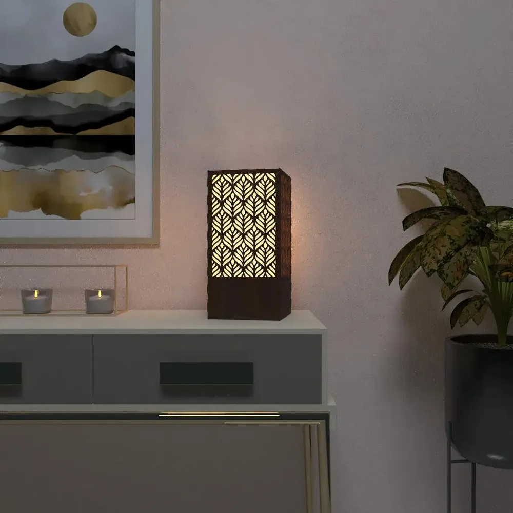 Leaf Design Wood Table Lamp / Table Light / Modern Lamp