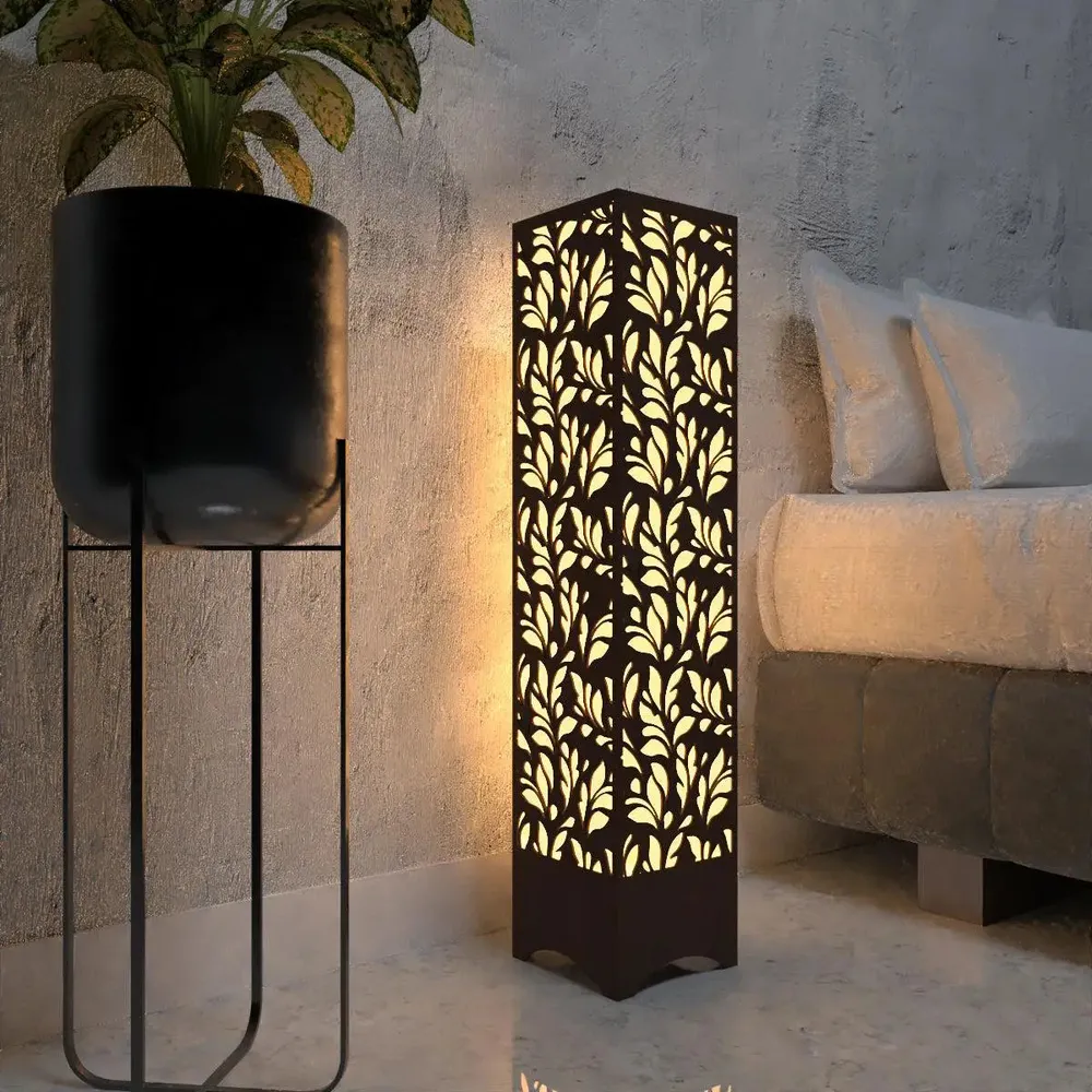 Leaf Design Wooden Floor Lamp / Side Light / Modern Lamp