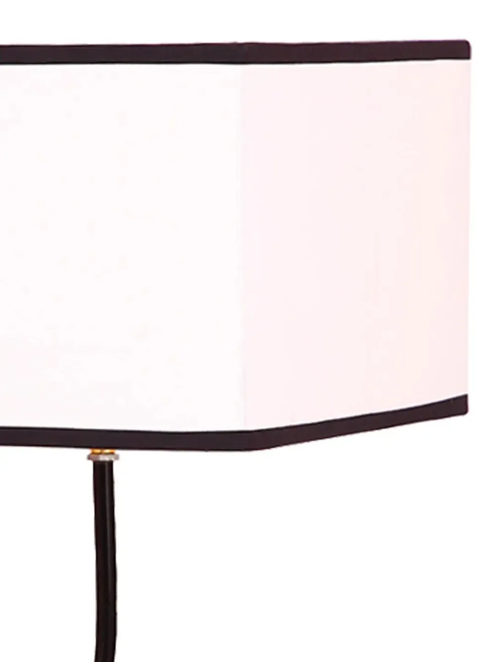 Leaf Floor Lamp with Wood Square Base & Cotton Shade MultiColour