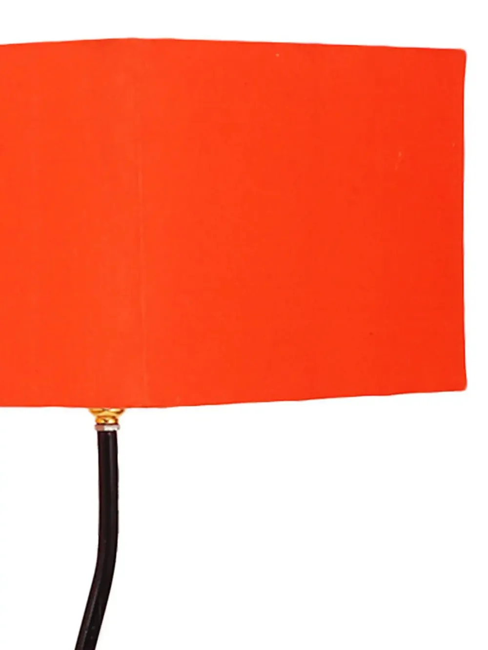 Leaf Floor Lamp with Wood Square Base & Cotton Shade MultiColour