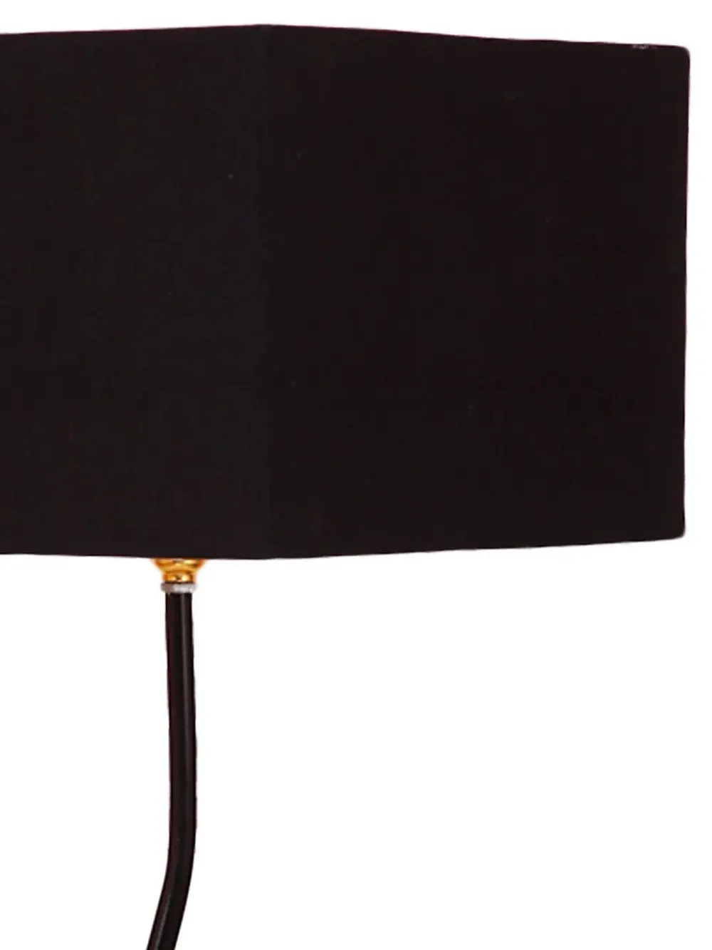 Leaf Floor Lamp with Wood Square Base & Cotton Shade MultiColour