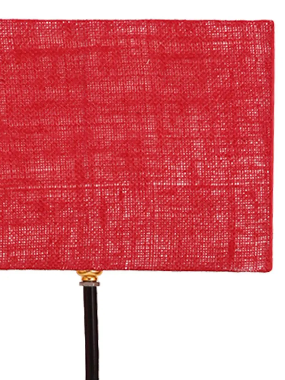 Leaf Floor Lamp with Wood Square Base & Jute Shade Blue