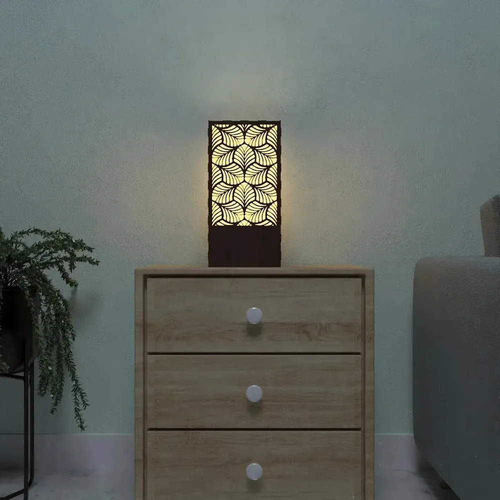 Leaf Pattern Design Wood Table Lamp / Table Light / Modern Lamp