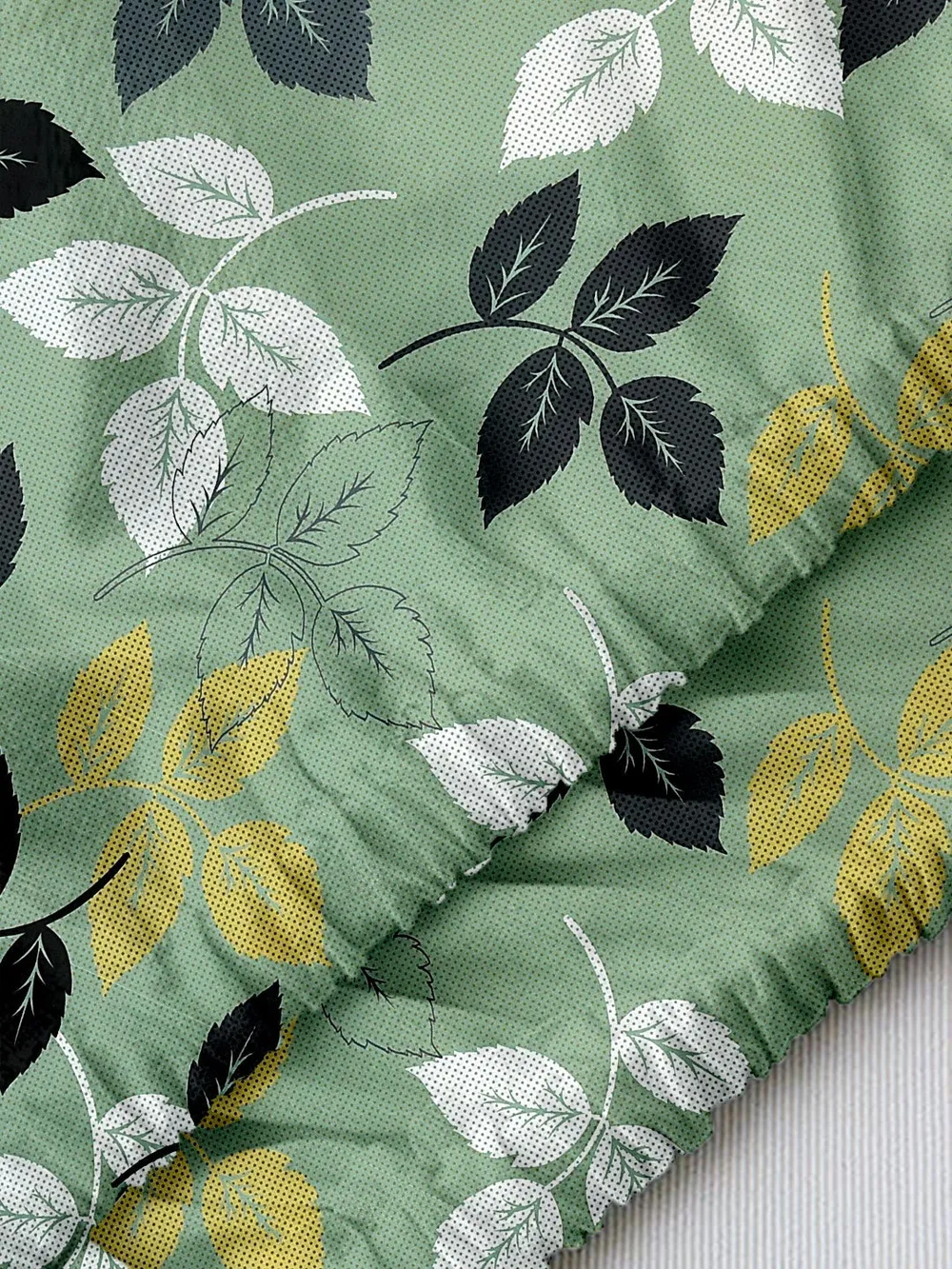 Leaf Printed Green Split Ac Cover 1 Ton