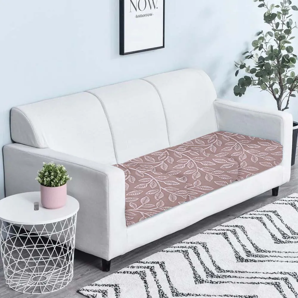 Leafy Design Strechable Pink Sofa Seat Cover Set Of 2/4/6/8 Pack of 2