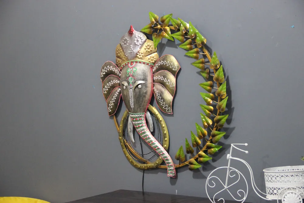 LED Ganesha Inspired Metal Wall Art Decor