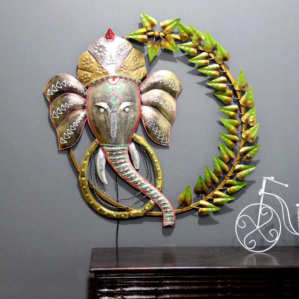 LED Ganesha Inspired Metal Wall Art Decor