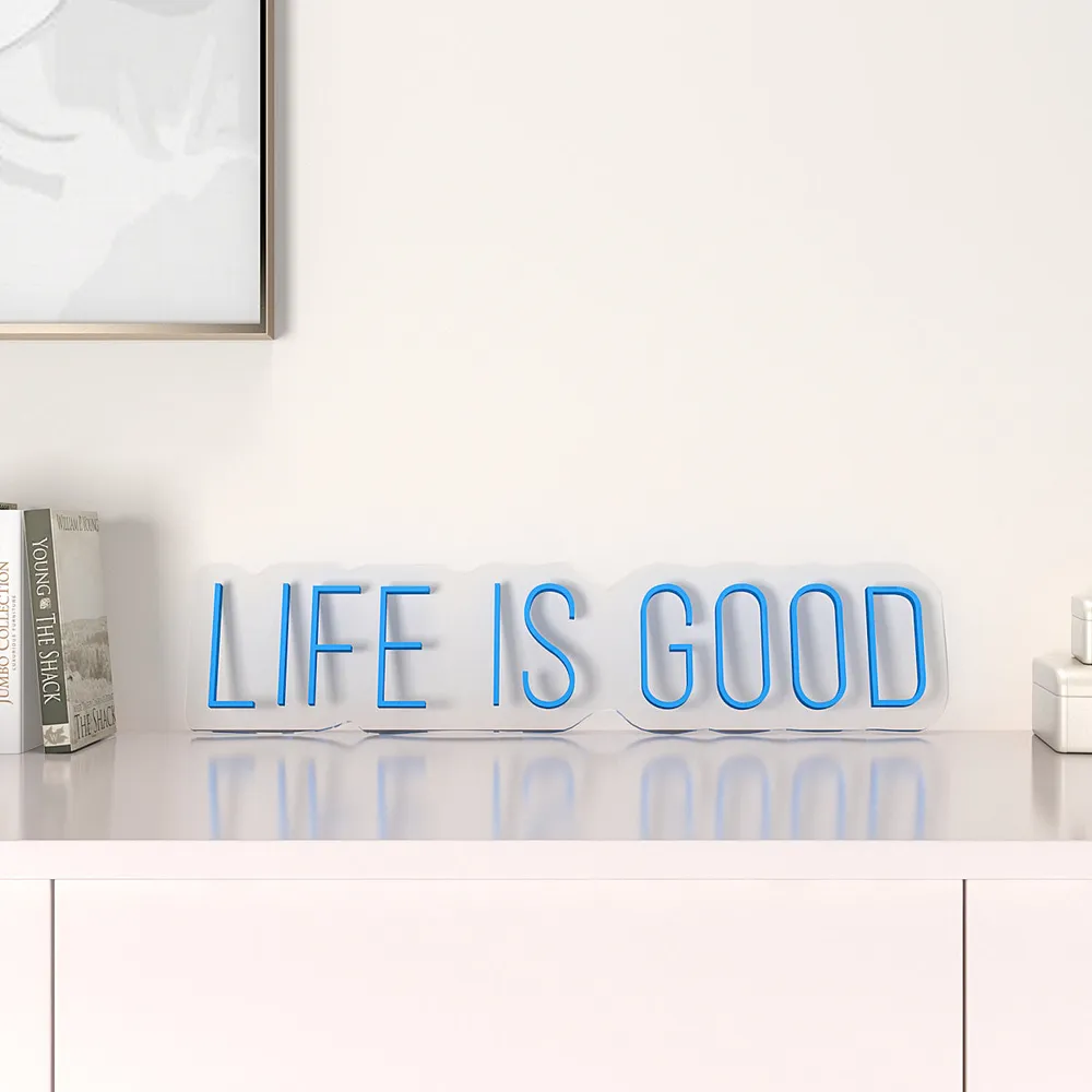 Life is Good LED Neon Light (Available in Multiple Colors) Blue