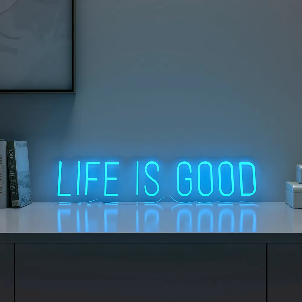 Life is Good LED Neon Light (Available in Multiple Colors) Blue