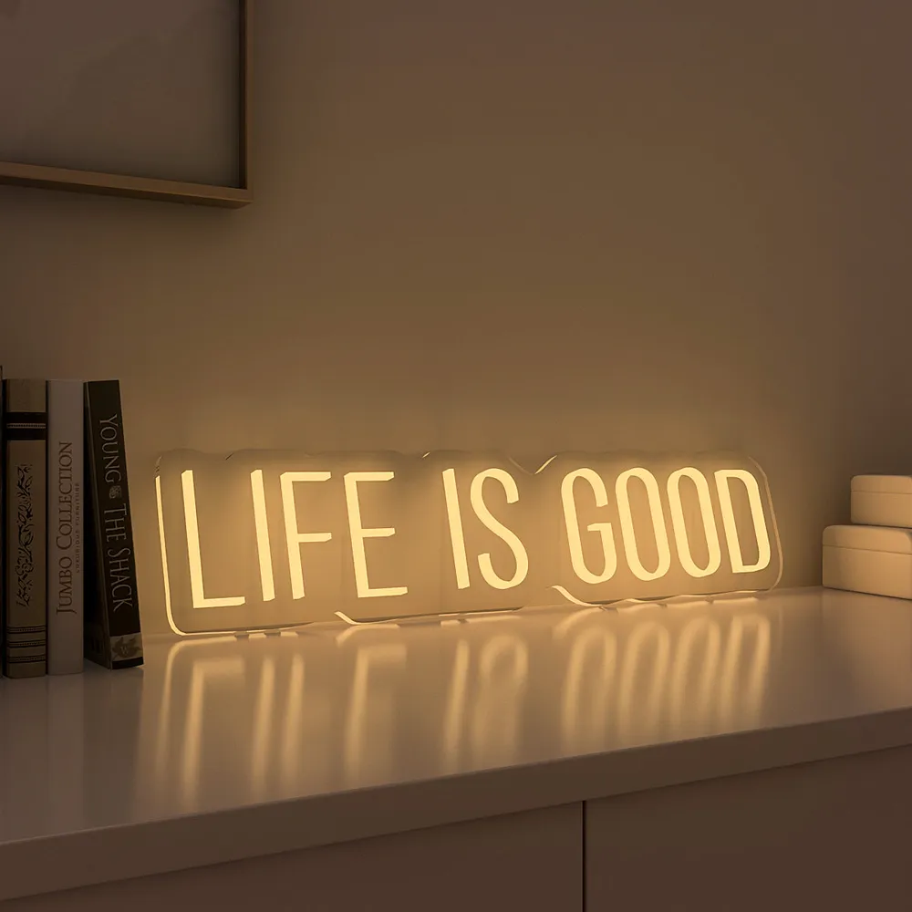 Life is Good LED Neon Light (Available in Multiple Colors) Blue