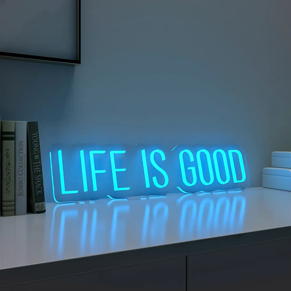 Life is Good LED Neon Light (Available in Multiple Colors) Blue