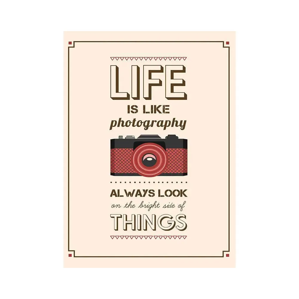 Life Is Like Photography Motivational Quotes Poster Regular Size Poster 9" X 12"