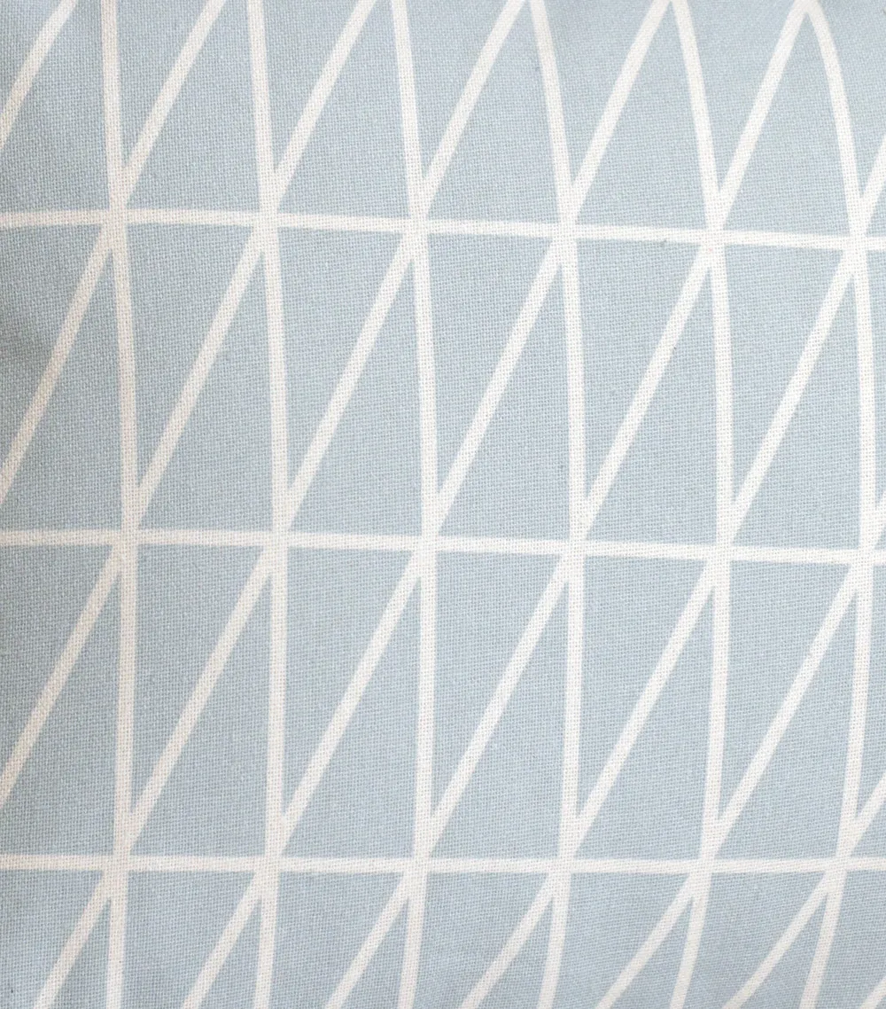 Light Blue Parallel Line Stripe Print Cushion Cover