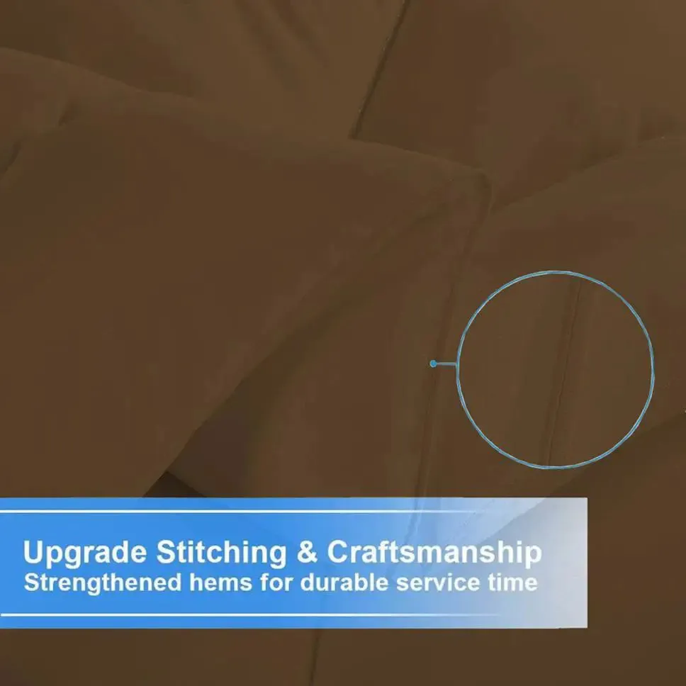 Light Brown Quilted Double Bed Comforter