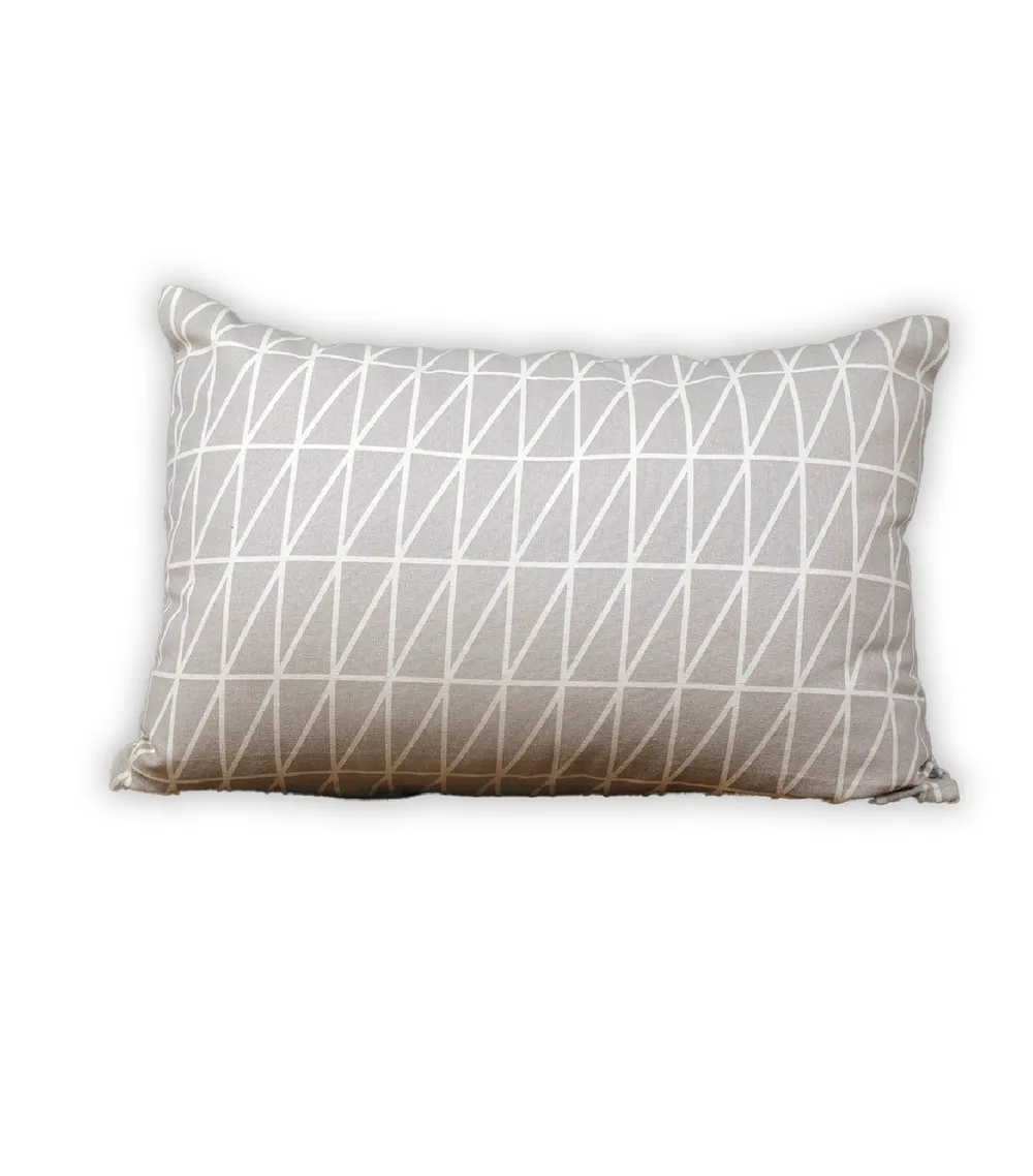 Light Gray Parallel Line Stripe Print Cushion cover