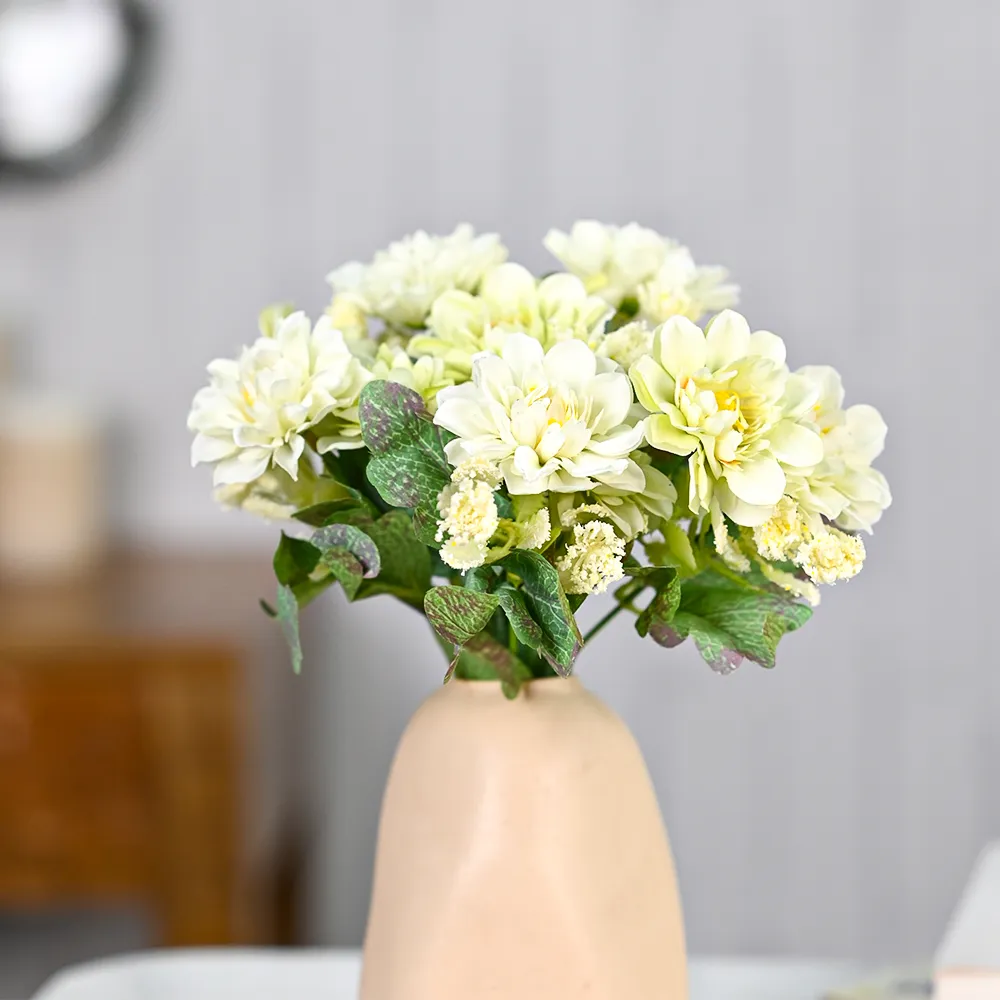 Light Green Jasmine Artificial Flower Bunch Set Of 2