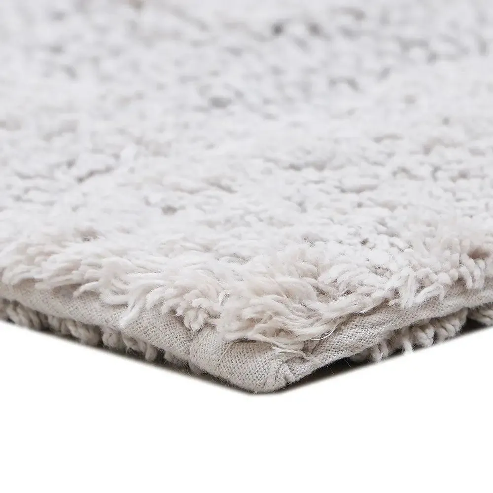 Light Grey Designer Cotton Bath Runner (55x150) cm