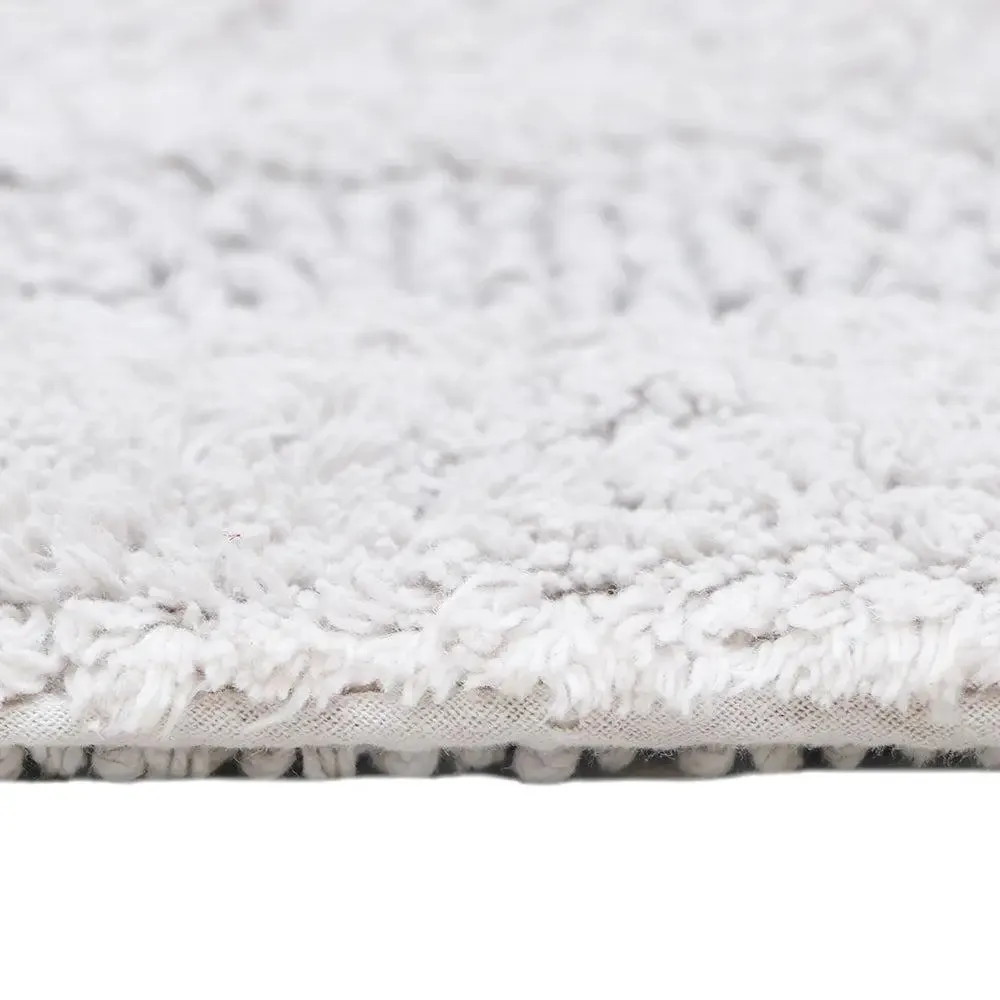 Light Grey Designer Cotton Bath Runner (55x150) cm