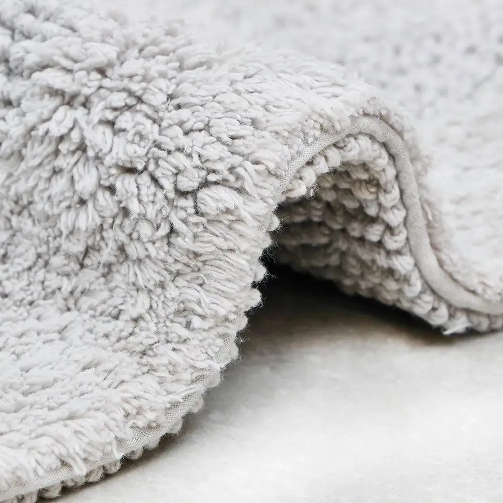 Light Grey Designer Cotton Bath Runner (55x150) cm