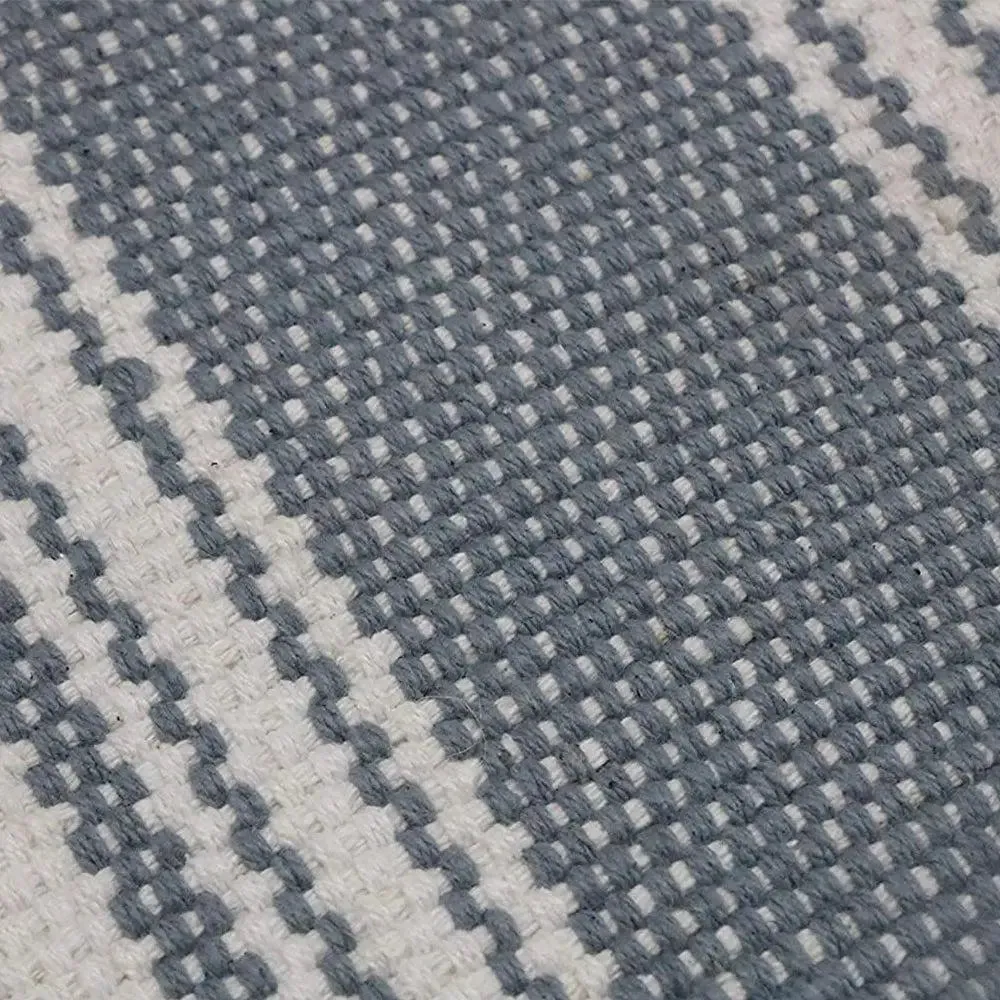 Light Grey Striped Cotton Yogamat