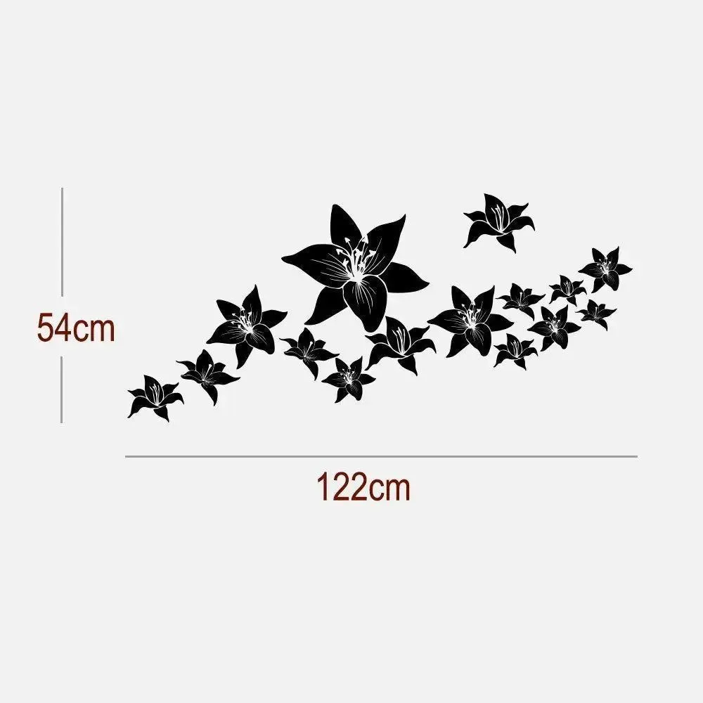 Light Yellow Flower Wall Sticker for Bedroom
