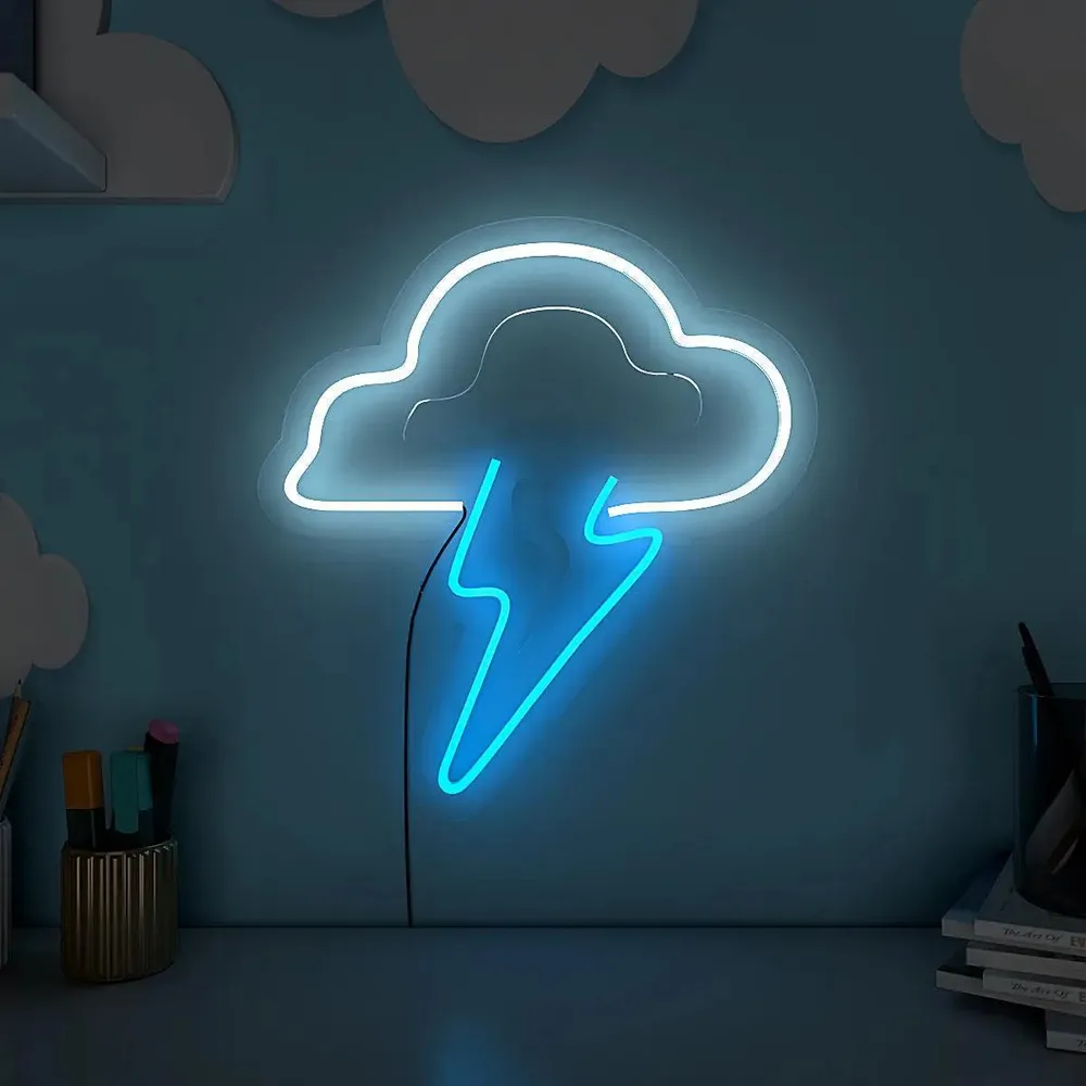 Lightening Cloud LED Neon Light (Available in multiple colors) Yellow