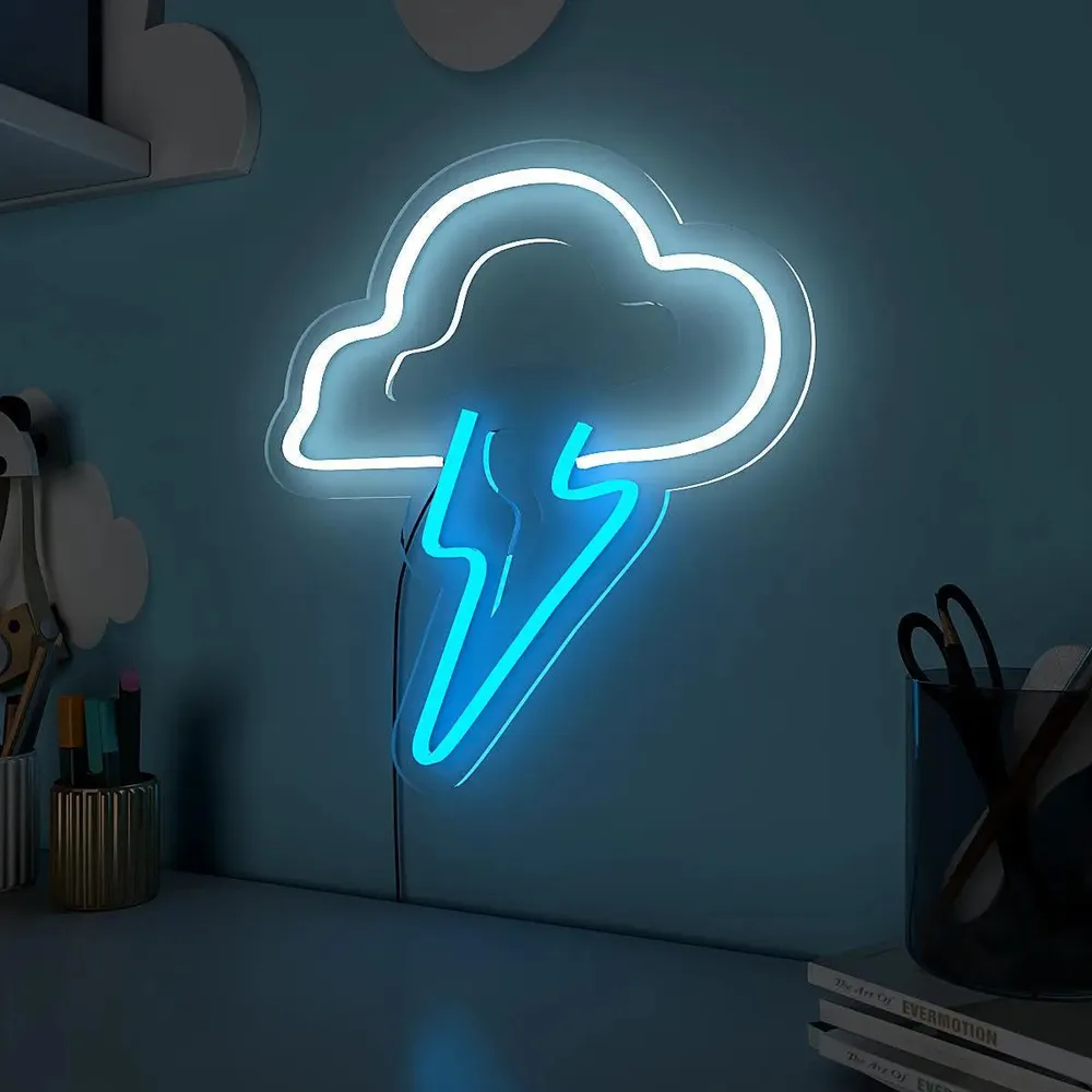 Lightening Cloud LED Neon Light (Available in multiple colors) Yellow
