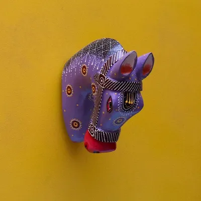 Lilac Horse Head Wooden Wall Decor