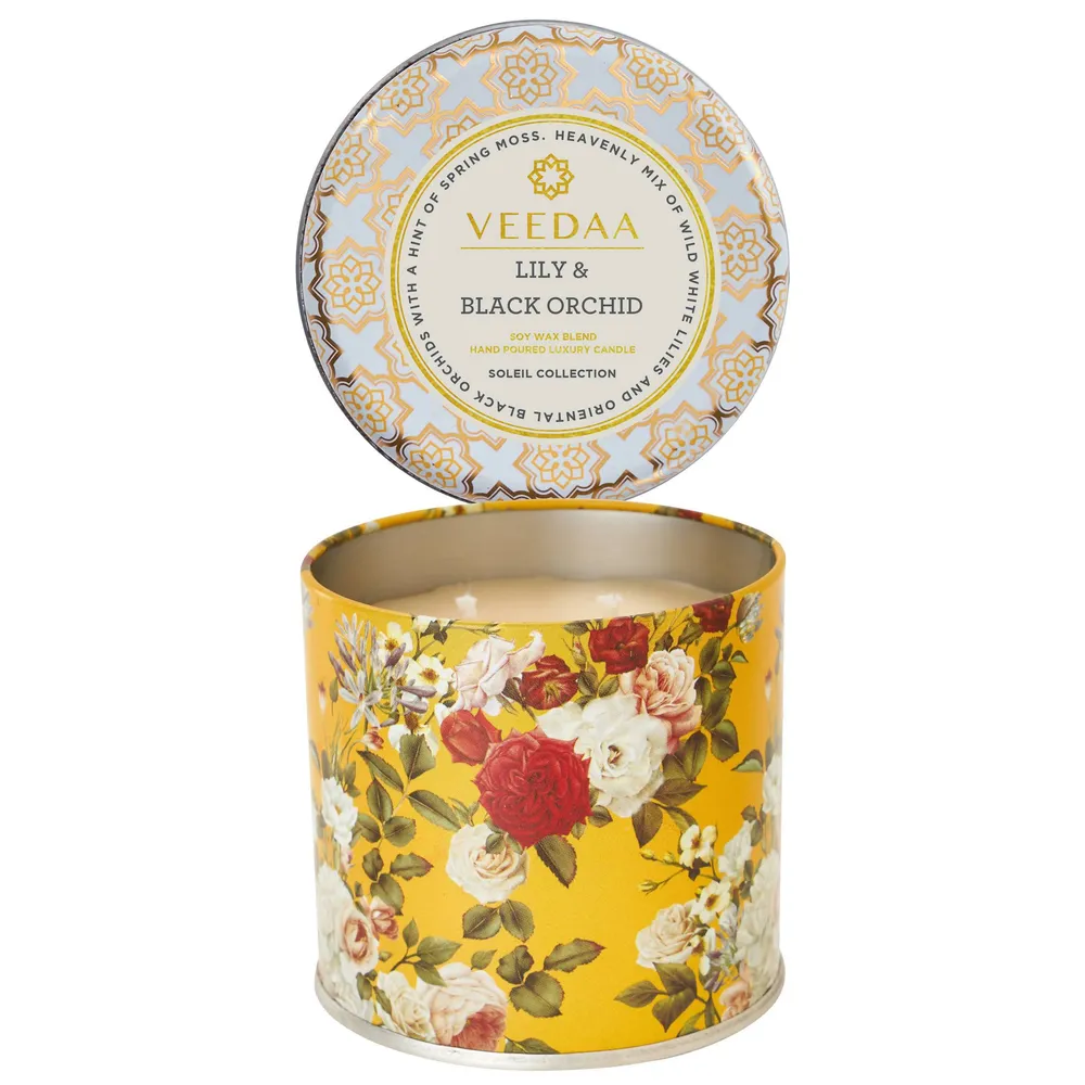 Lily & Black Orchid Mason Tin Scented Candle
