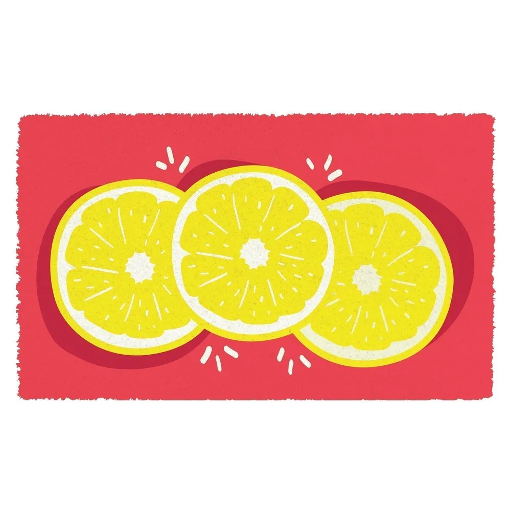 Lime Pop Designer Natural Coir Doormat