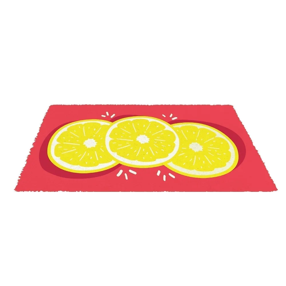 Lime Pop Designer Natural Coir Doormat