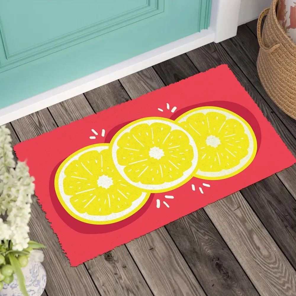 Lime Pop Designer Natural Coir Doormat
