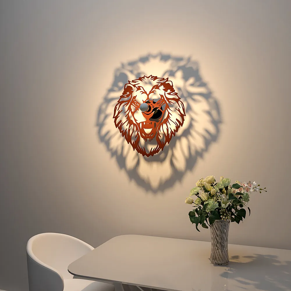 Lion Face Creative Shadow lamp