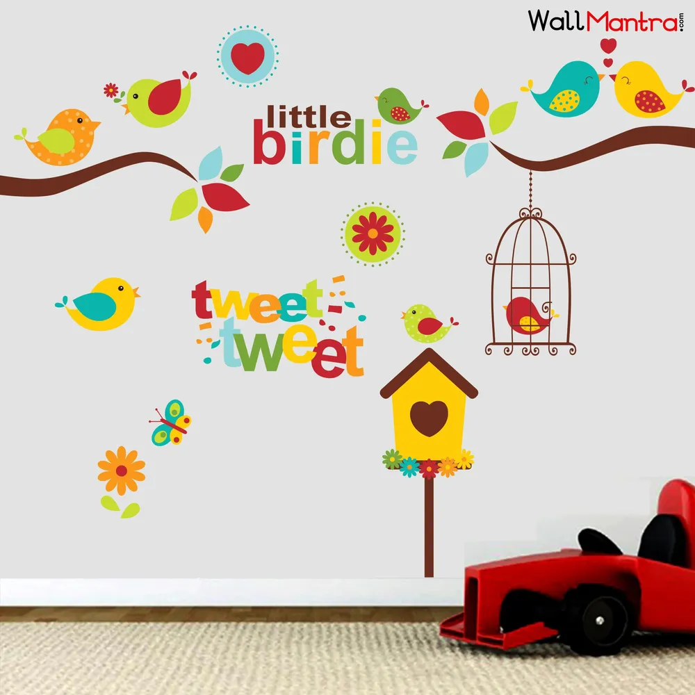 Little Birdie Wall Stickers for Kids Room Decor