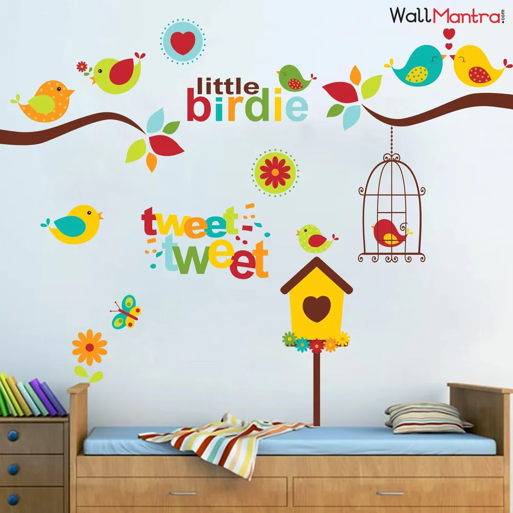 Little Birdie Wall Stickers for Kids Room Decor