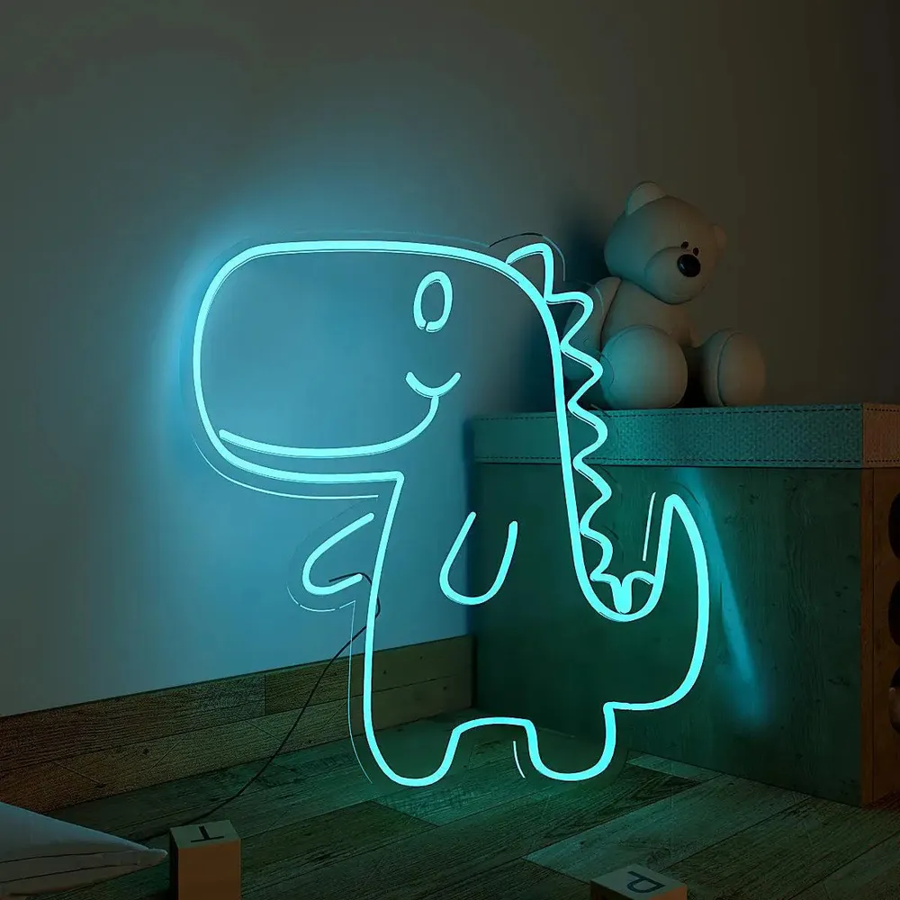 Little Cute Dinosaur LED Neon Light (Available in multiple colors) Yellow
