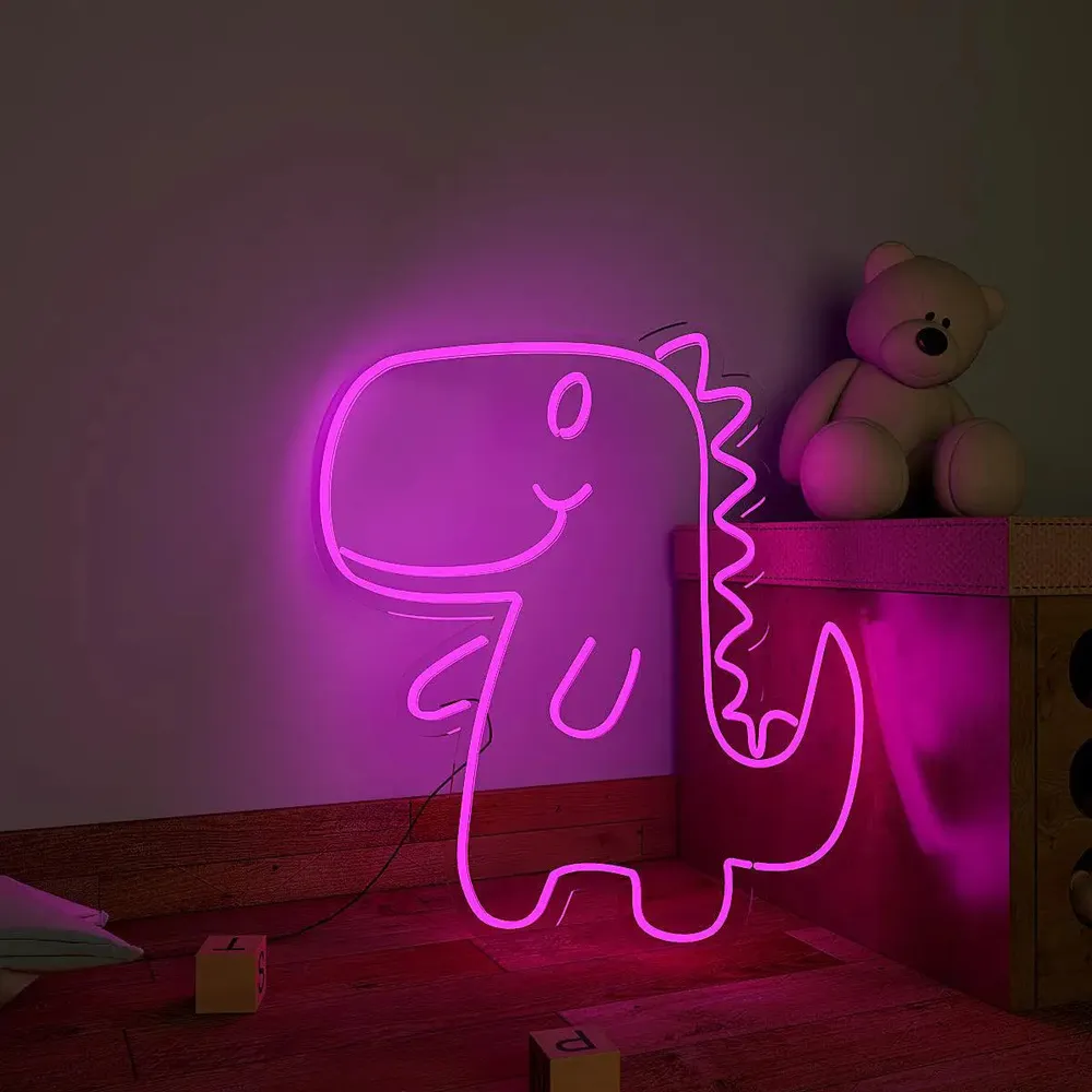Little Cute Dinosaur LED Neon Light (Available in multiple colors) Yellow